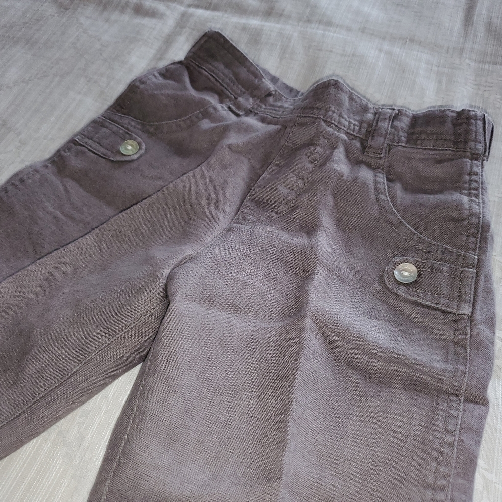 Tartine et Chocolat Gray Linen Pants
